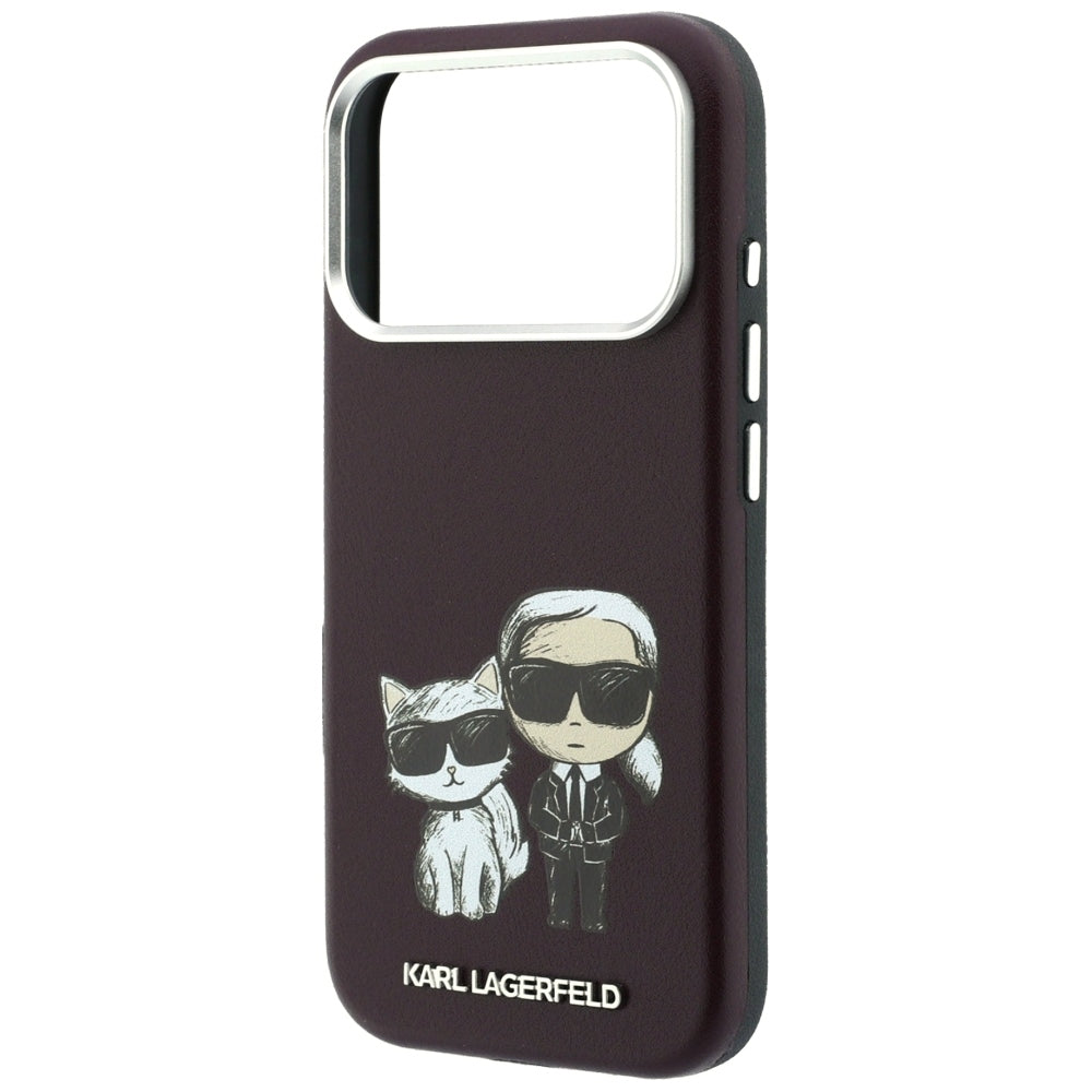 MagSafe-deksel for Apple iPhone 18 Pro / 17 Pro, Karl Lagerfeld, KC Bodies Sketch, Burgunder