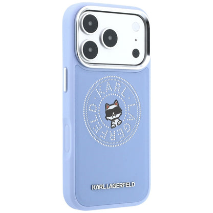 MagSafe-deksel til Apple iPhone 18 Pro / 17 Pro, Karl Lagerfeld, Point and Choupette Sketch, blå