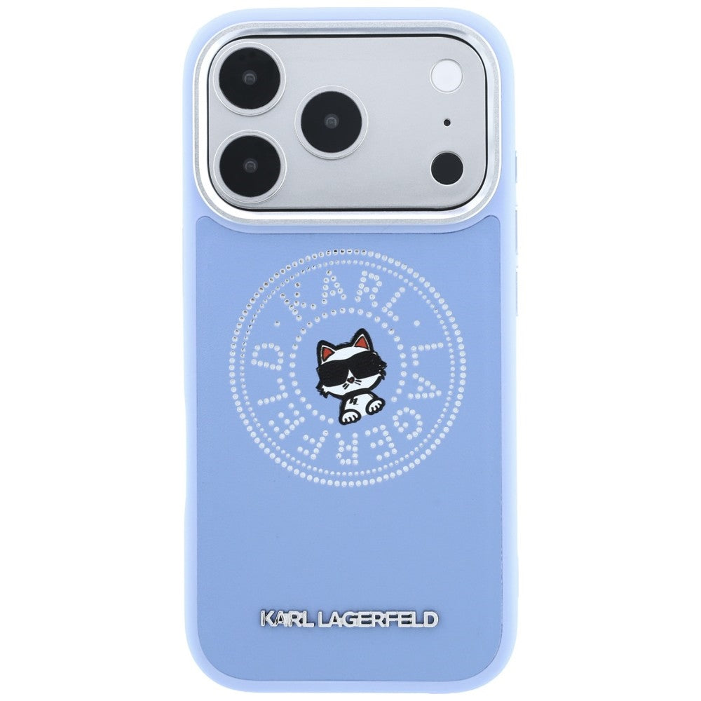 MagSafe-deksel til Apple iPhone 18 Pro / 17 Pro, Karl Lagerfeld, Point and Choupette Sketch, blå