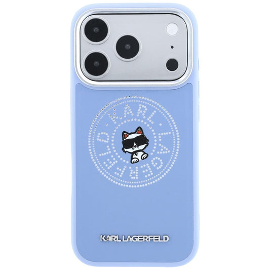 MagSafe-deksel til Apple iPhone 18 Pro / 17 Pro, Karl Lagerfeld, Point and Choupette Sketch, blå