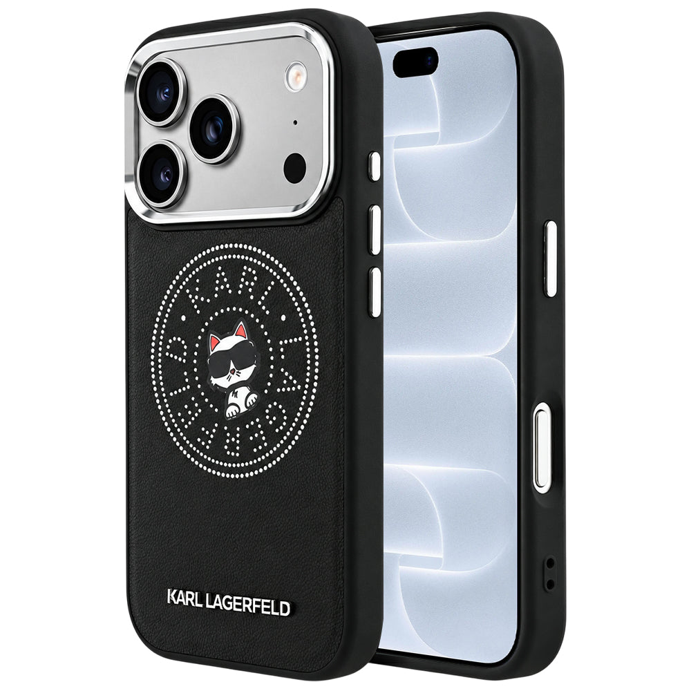 MagSafe-deksel for Apple iPhone 18 Pro / 17 Pro, Karl Lagerfeld, Point and Choupette Sketch, svart