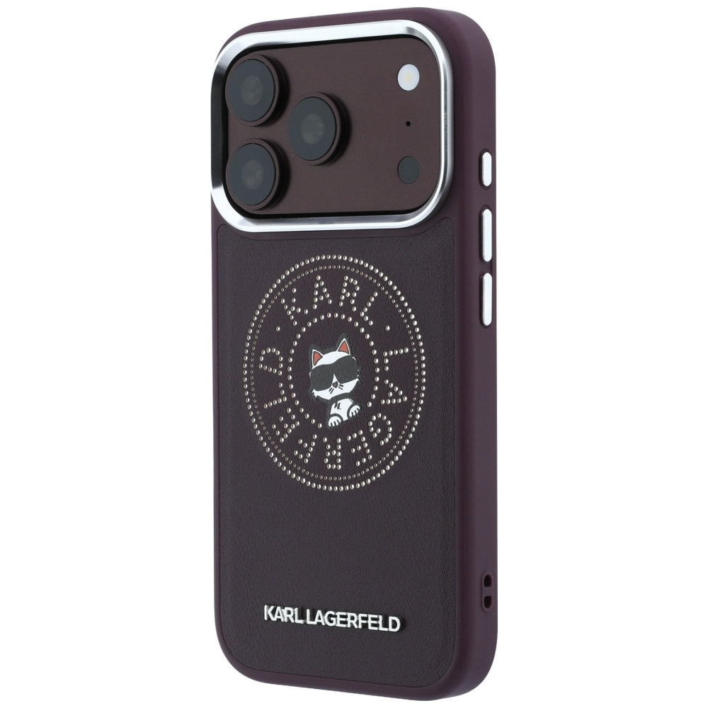 MagSafe-deksel for Apple iPhone 18 Pro / 17 Pro, Karl Lagerfeld, Point and Choupette Sketch, Burgunder