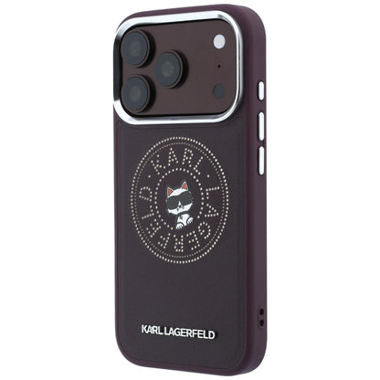 MagSafe-deksel for Apple iPhone 18 Pro / 17 Pro, Karl Lagerfeld, Point and Choupette Sketch, Burgunder