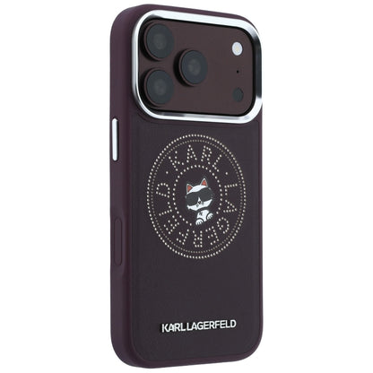 MagSafe-deksel for Apple iPhone 18 Pro / 17 Pro, Karl Lagerfeld, Point and Choupette Sketch, Burgunder
