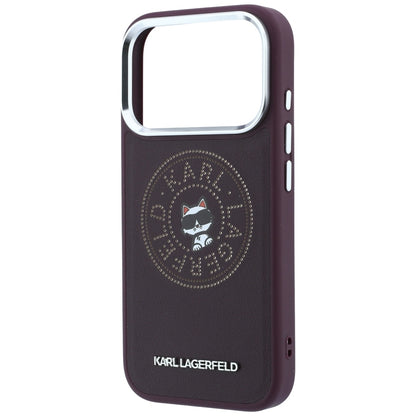 MagSafe-deksel for Apple iPhone 18 Pro / 17 Pro, Karl Lagerfeld, Point and Choupette Sketch, Burgunder
