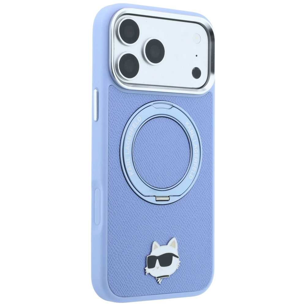 MagSafe-deksel for Apple iPhone 18 Pro / 17 Pro, Karl Lagerfeld, Ring Stand 360 Choupette Pin, Bleu
