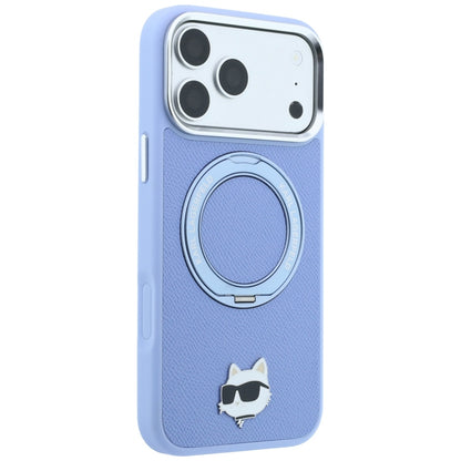 MagSafe-deksel for Apple iPhone 18 Pro / 17 Pro, Karl Lagerfeld, Ring Stand 360 Choupette Pin, Bleu