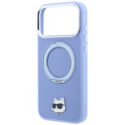 MagSafe-deksel for Apple iPhone 18 Pro / 17 Pro, Karl Lagerfeld, Ring Stand 360 Choupette Pin, Bleu
