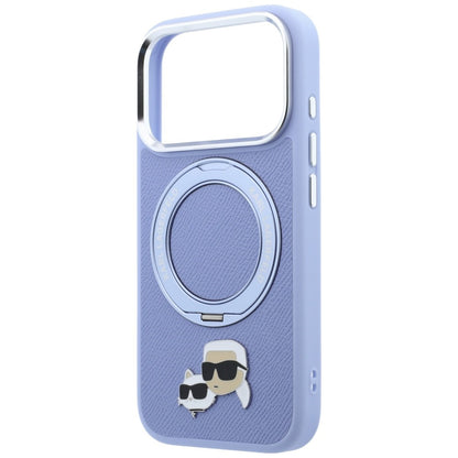 MagSafe-deksel for Apple iPhone 18 Pro / 17 Pro, Karl Lagerfeld, Ring Stand 360 Karl & Choupette Pin, Bleu