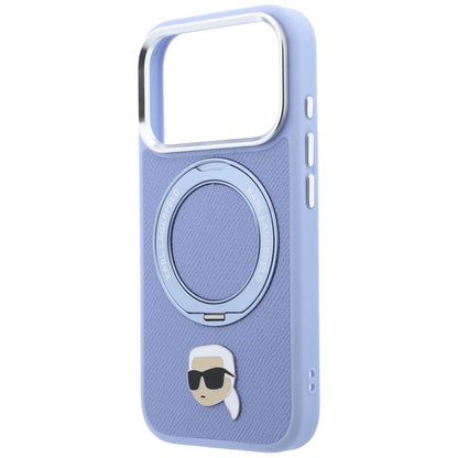 MagSafe-deksel for Apple iPhone 18 Pro / 17 Pro, Karl Lagerfeld, Ring Stand 360 Karl Pin, Blå