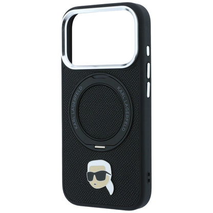 MagSafe-deksel for Apple iPhone 18 Pro / 17 Pro, Karl Lagerfeld, Ring Stand 360 Karl Pin, Svart