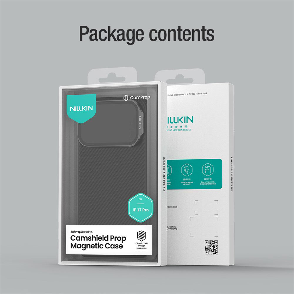 MagSafe-deksel for Apple iPhone 18 Pro / 17 Pro, Nillkin, CamShield Prop, Svart