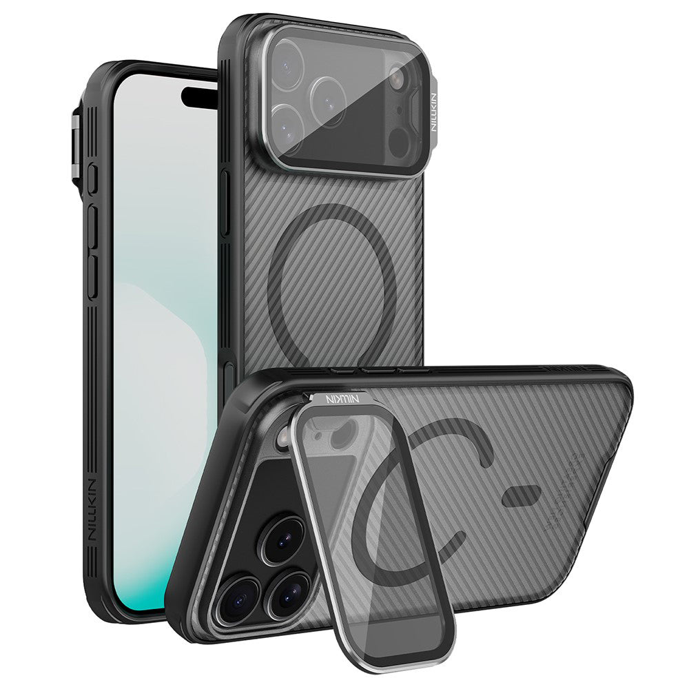 MagSafe-deksel for Apple iPhone 18 Pro / 17 Pro, Nillkin, CamShield Prop, Svart Transparent