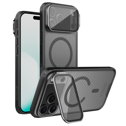 MagSafe-deksel for Apple iPhone 18 Pro / 17 Pro, Nillkin, CamShield Prop, Svart Transparent