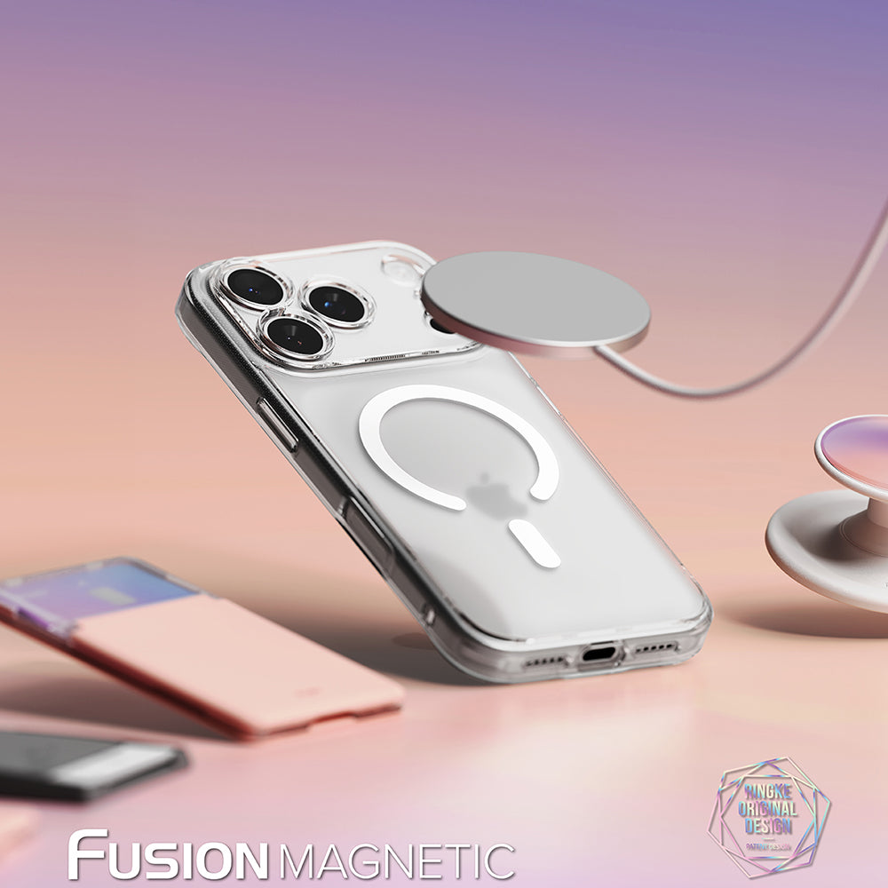MagSafe-deksel for Apple iPhone 18 Pro / 17 Pro, Ringke, Fusion, Frostet Transparent