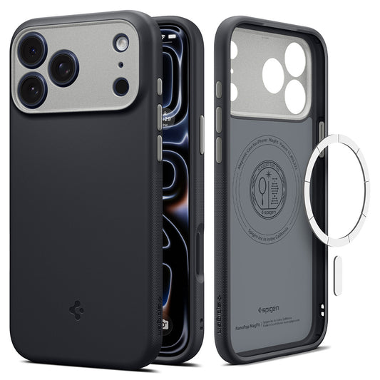 MagSafe-deksel for Apple iPhone 18 Pro / 17 Pro, Spigen, Caseology Nano Pop, svart ACS12177