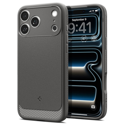 MagSafe-deksel for Apple iPhone 18 Pro / 17 Pro, Spigen, Rugged Armor, Grå ACS12148