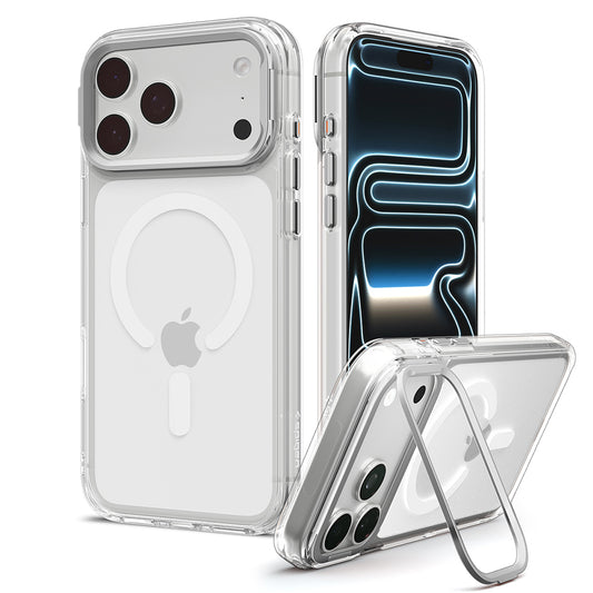 MagSafe-deksel for Apple iPhone 18 Pro / 17 Pro, Spigen, Ultra Hybrid Optik S, Sølv Transparent ACS11921
