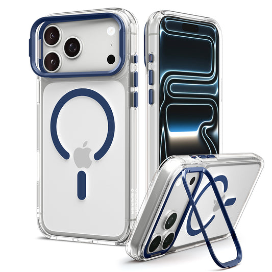 MagSafe-deksel for Apple iPhone 18 Pro / 17 Pro, Spigen, Ultra Hybrid Optik S, Transparent Marineblå ACS11922