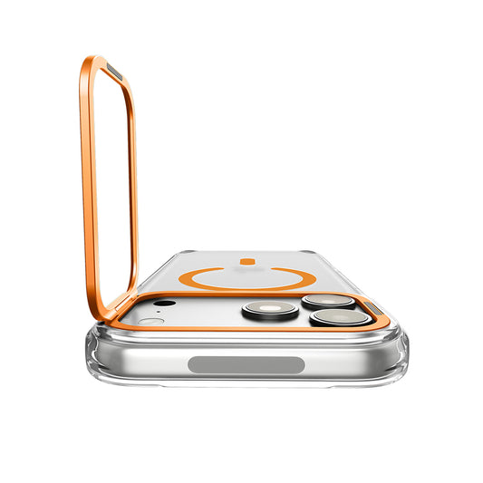 MagSafe-deksel for Apple iPhone 18 Pro / 17 Pro, Spigen, Ultra Hybrid Optik S, Transparent Oransje ACS11923