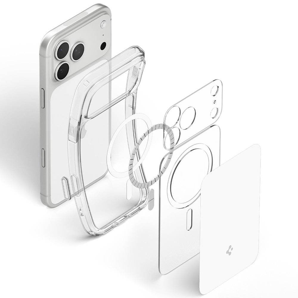MagSafe-deksel for Apple iPhone 18 Pro / 17 Pro, Spigen, Ultra Hybrid T, Hvit ACS12169