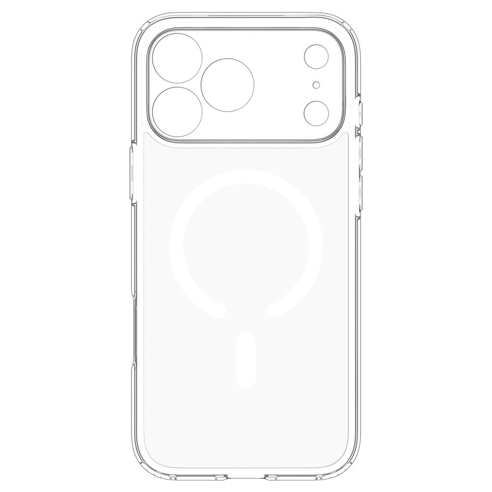 MagSafe-deksel for Apple iPhone 18 Pro / 17 Pro, Spigen, Ultra Hybrid, Transparent Hvit ACS12155