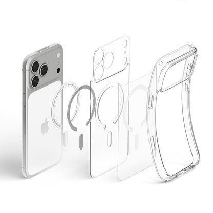 MagSafe-deksel for Apple iPhone 18 Pro / 17 Pro, Spigen, Ultra Hybrid, Transparent Hvit ACS12155