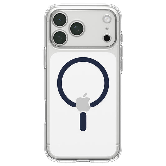 MagSafe-deksel for Apple iPhone 18 Pro / 17 Pro, Spigen, Ultra Hybrid, Transparent Marineblå ACS12158