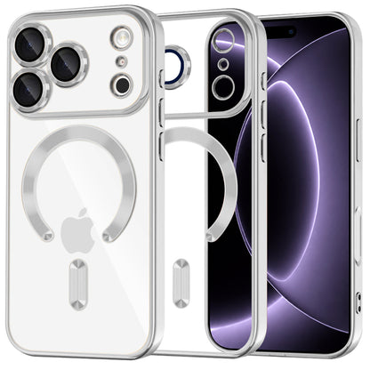 MagSafe-deksel for Apple iPhone 18 Pro / 17 Pro, Techsuit, Luxury Crystal, Sølv