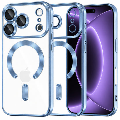 MagSafe-deksel for Apple iPhone 18 Pro / 17 Pro, Techsuit, Luxury Crystal, Bleu