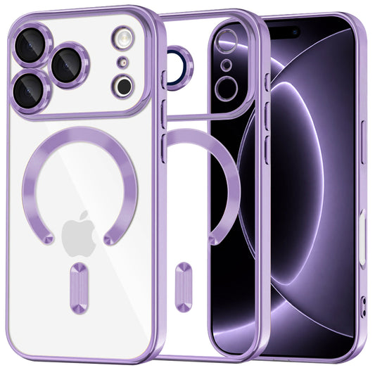 MagSafe-deksel for Apple iPhone 18 Pro / 17 Pro, Techsuit, Luxury Crystal, Lys lilla