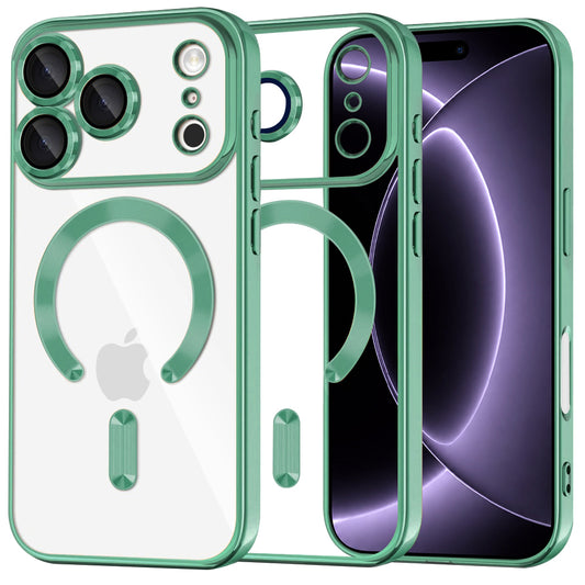 MagSafe-deksel for Apple iPhone 18 Pro / 17 Pro, Techsuit, Luxury Crystal, Lys grønn