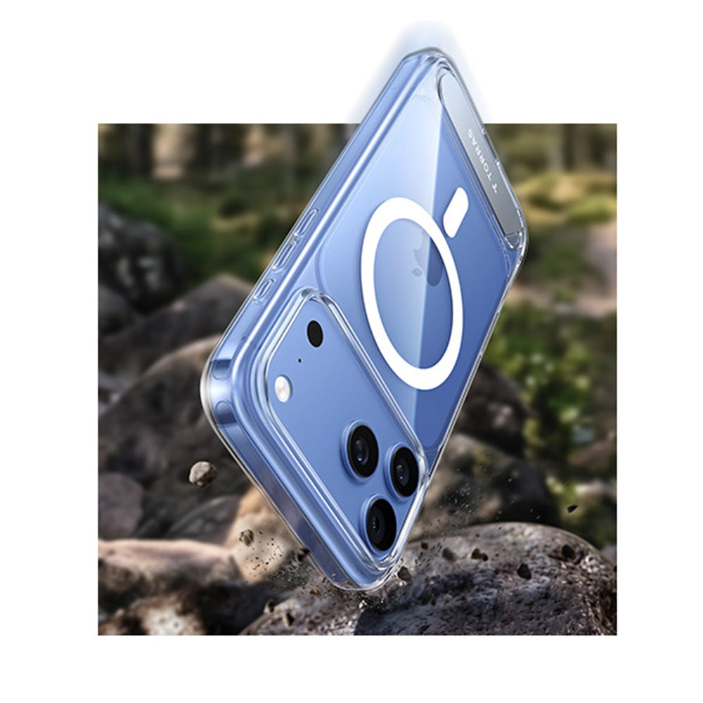 MagSafe-deksel for Apple iPhone 18 Pro / 17 Pro, Torras, Ostand L1 Guardian, Transparent
