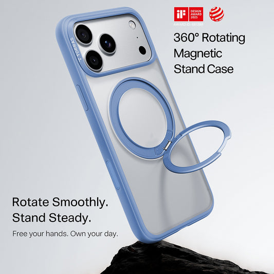 MagSafe-deksel for Apple iPhone 18 Pro / 17 Pro, Torras, Ostand O1 Guardian, Blå
