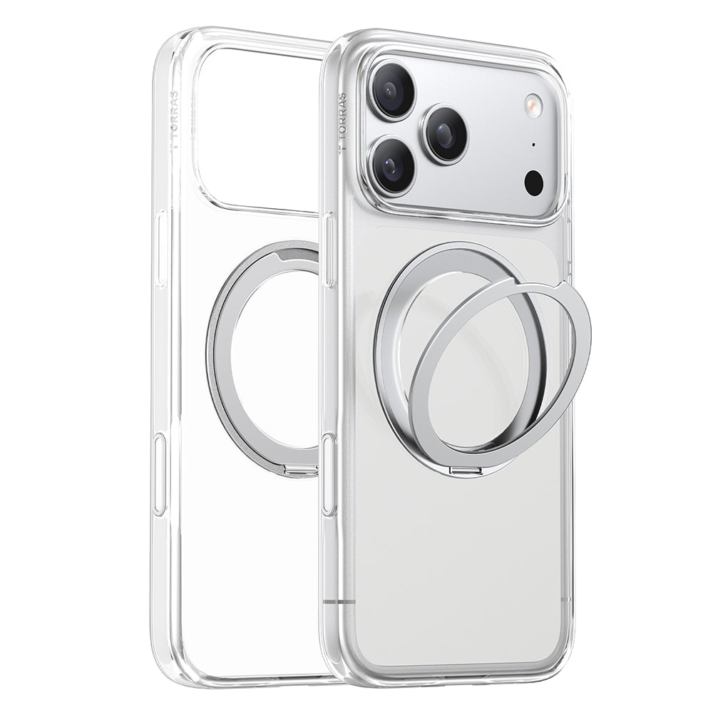 MagSafe-deksel for Apple iPhone 18 Pro / 17 Pro, Torras, Ostand O1 Guardian, Transparent