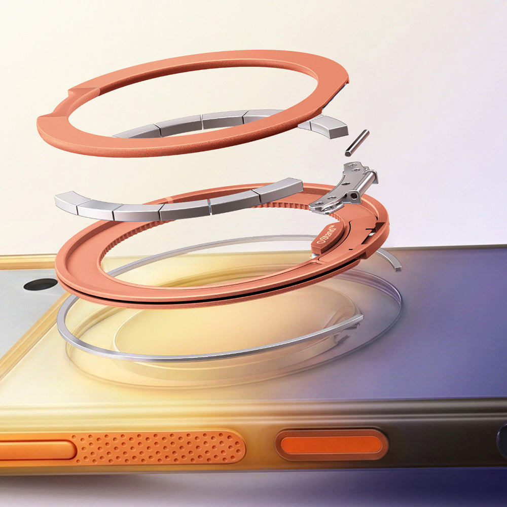 MagSafe-deksel for Apple iPhone 18 Pro / 17 Pro, Torras, Ostand O3 Air Gradient, Blå Oransje