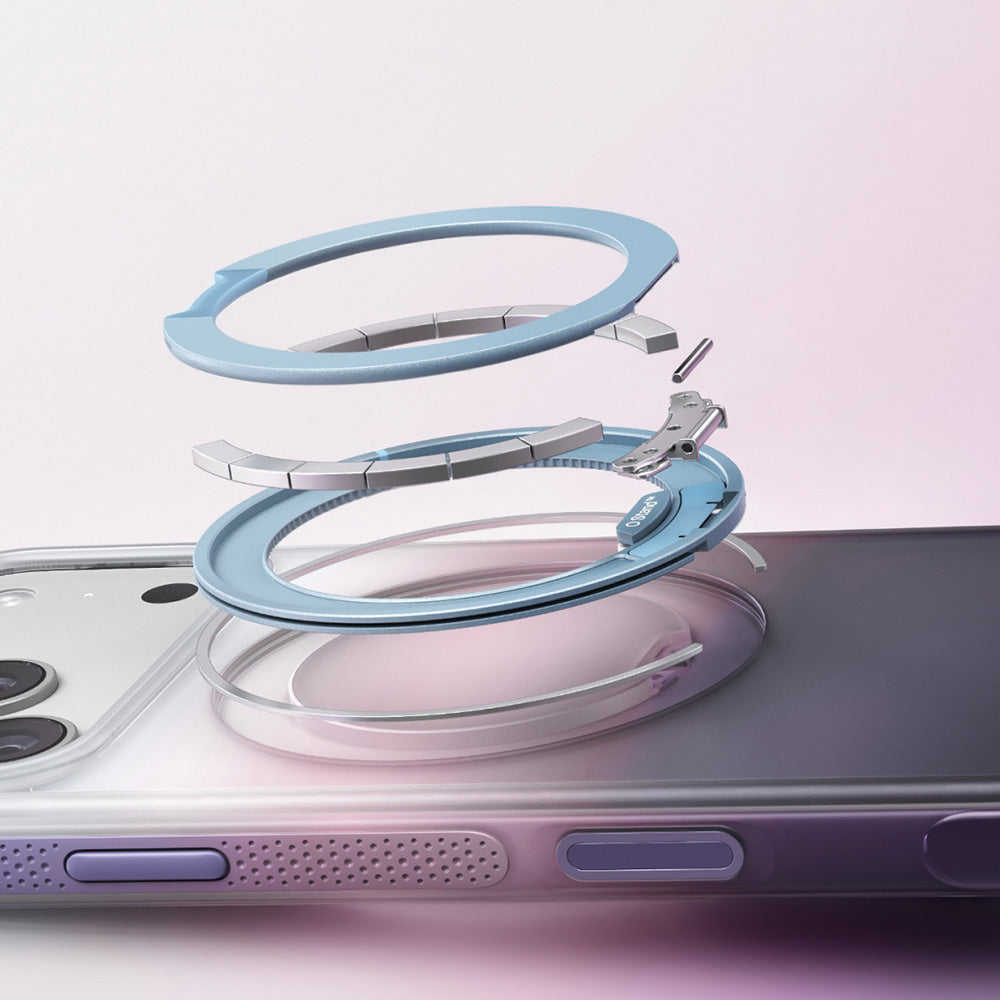 MagSafe-deksel for Apple iPhone 18 Pro / 17 Pro, Torras, Ostand O3 Air Gradient, fiolett oransje