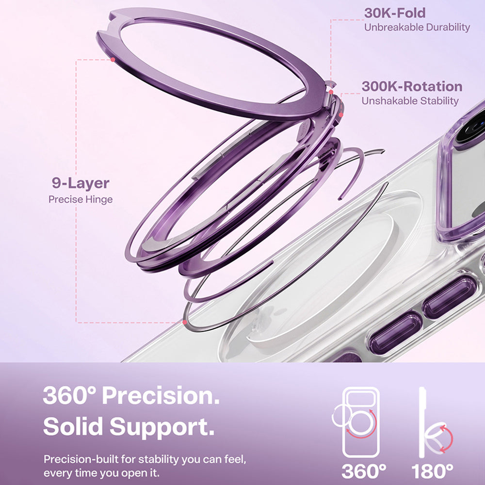MagSafe-deksel for Apple iPhone 18 Pro / 17 Pro, Torras, Ostand O3 Light, Lilla