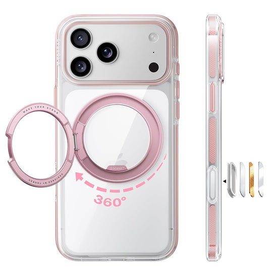 MagSafe-deksel for Apple iPhone 18 Pro / 17 Pro, Torras, Ostand O3 Light, Rosa