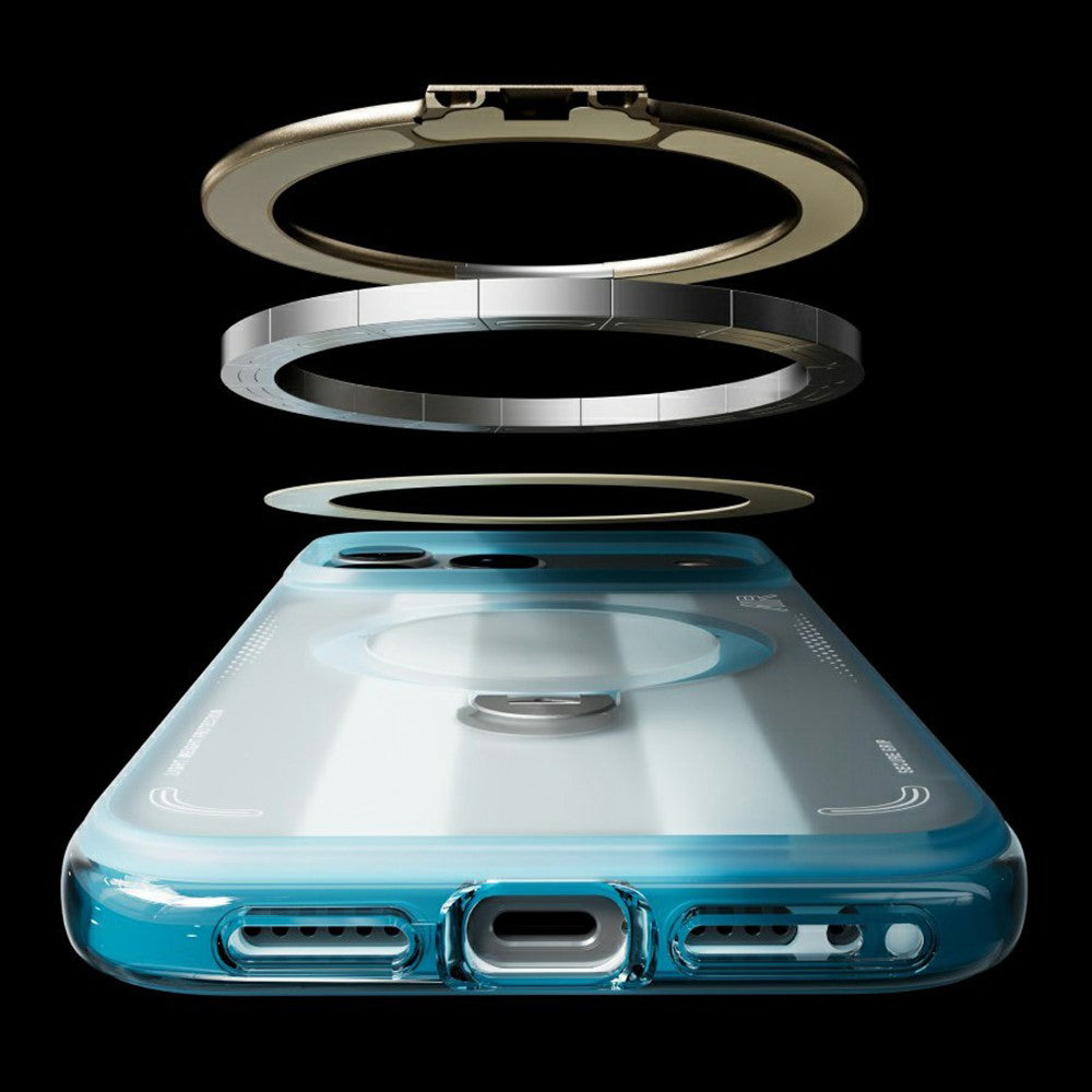 MagSafe-deksel for Apple iPhone 18 Pro / 17 Pro, Torras, Ostand Q3 Air Football, Blå