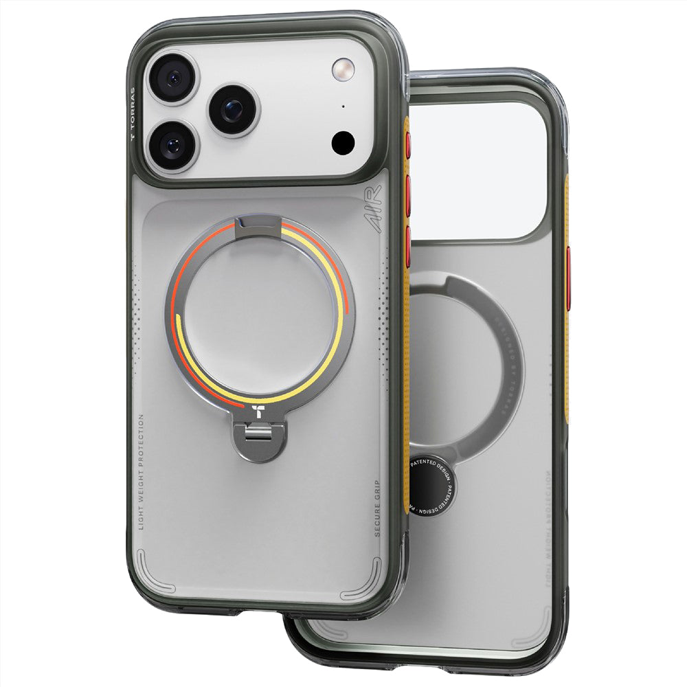 MagSafe-deksel for Apple iPhone 18 Pro / 17 Pro, Torras, Ostand Q3 Air Football, Grå