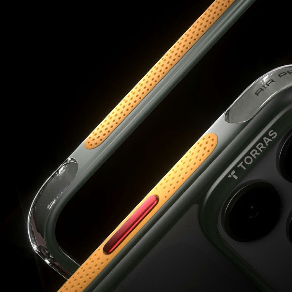 MagSafe-deksel for Apple iPhone 18 Pro / 17 Pro, Torras, Ostand Q3 Air Football, Grå