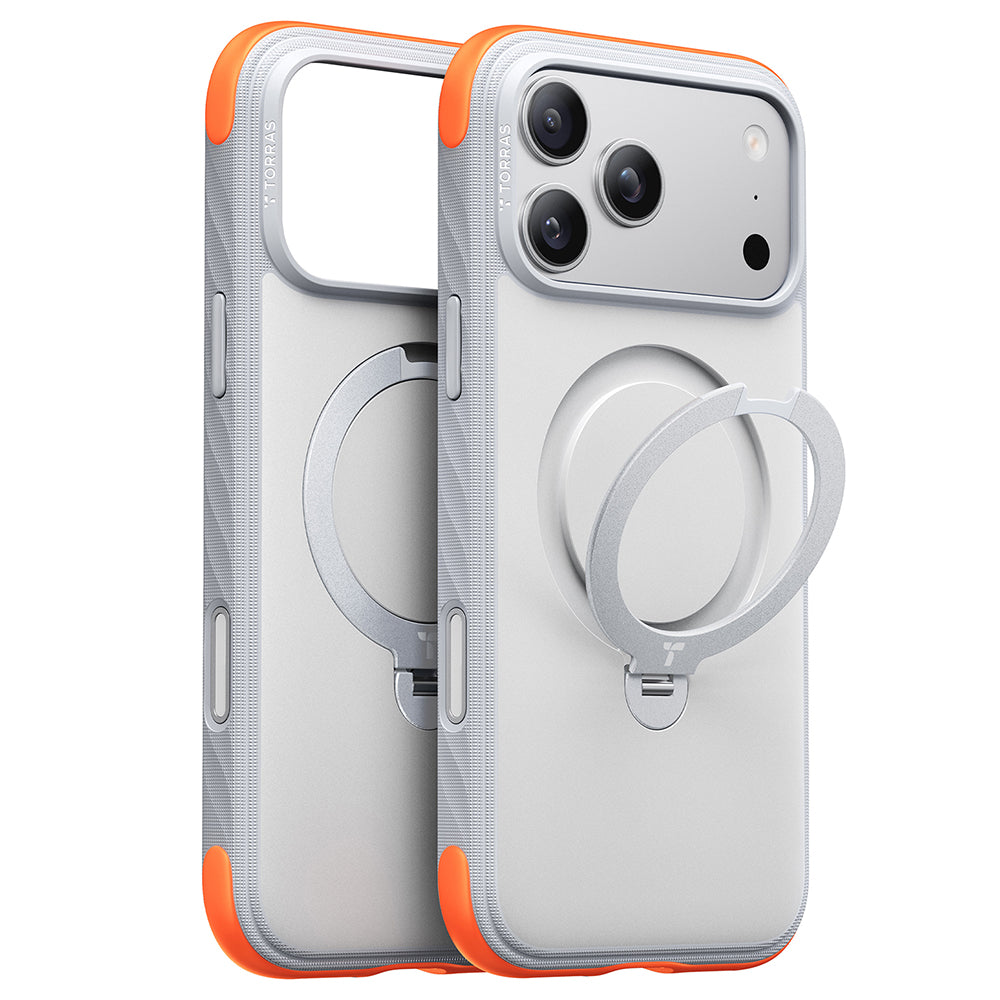 MagSafe-deksel for Apple iPhone 18 Pro / 17 Pro, Torras, Ostand Q3 Rugged, Hvit