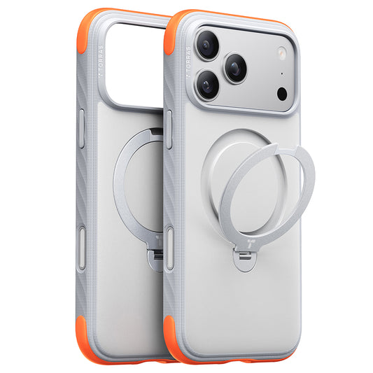 MagSafe-deksel for Apple iPhone 18 Pro / 17 Pro, Torras, Ostand Q3 Rugged, Hvit