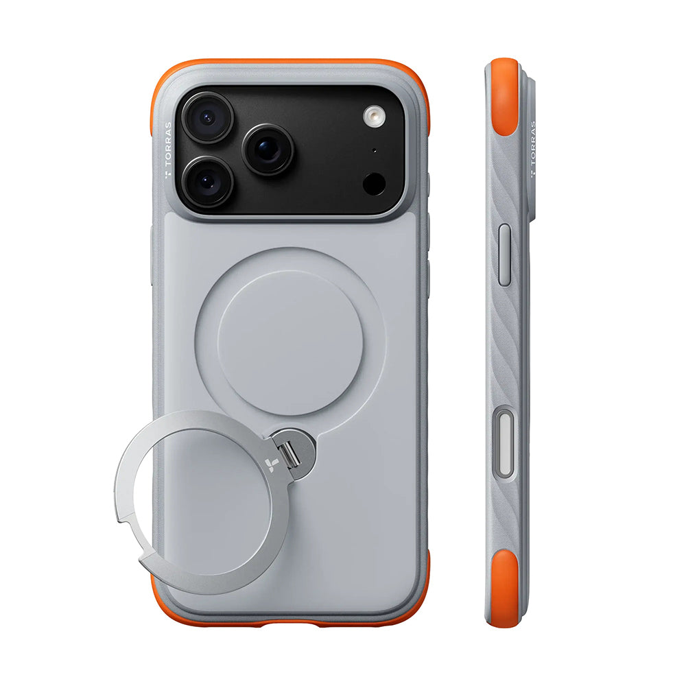 MagSafe-deksel for Apple iPhone 18 Pro / 17 Pro, Torras, Ostand Q3 Rugged, Hvit