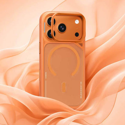 MagSafe-deksel til Apple iPhone 18 Pro Max / 17 Pro Max, Blueo, varmeavledende stativ, satengvinrød