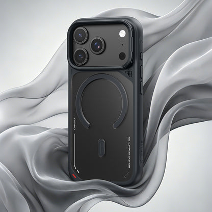 MagSafe-deksel til Apple iPhone 18 Pro Max / 17 Pro Max, Blueo, varmeavledende stativ, satengvinrød