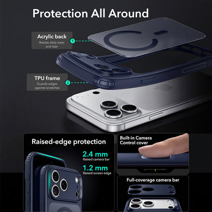 MagSafe-deksel for Apple iPhone 18 Pro Max / 17 Pro Max, ESR, Classic Hybrid, Satinblå