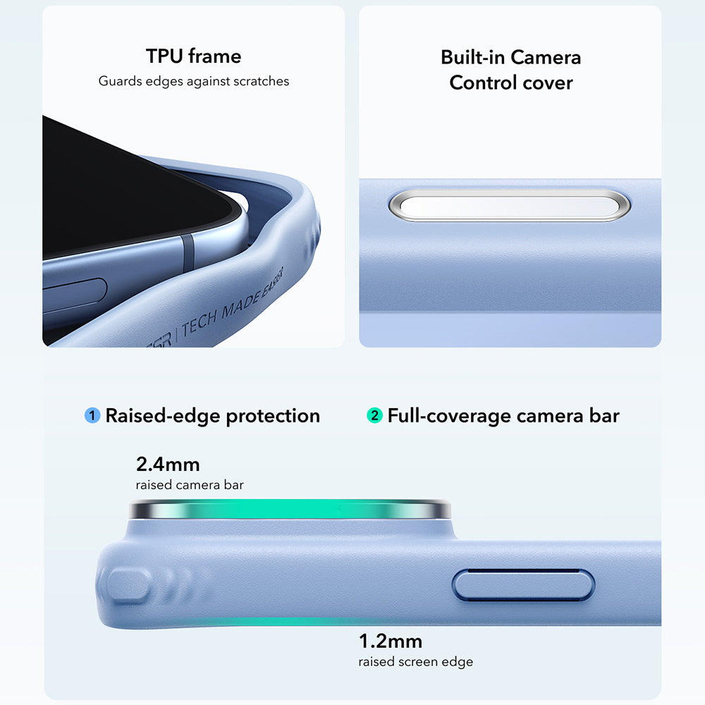 MagSafe-deksel for Apple iPhone 18 Pro Max / 17 Pro Max, ESR, Classic Hybrid Kickstand, Satinert blå