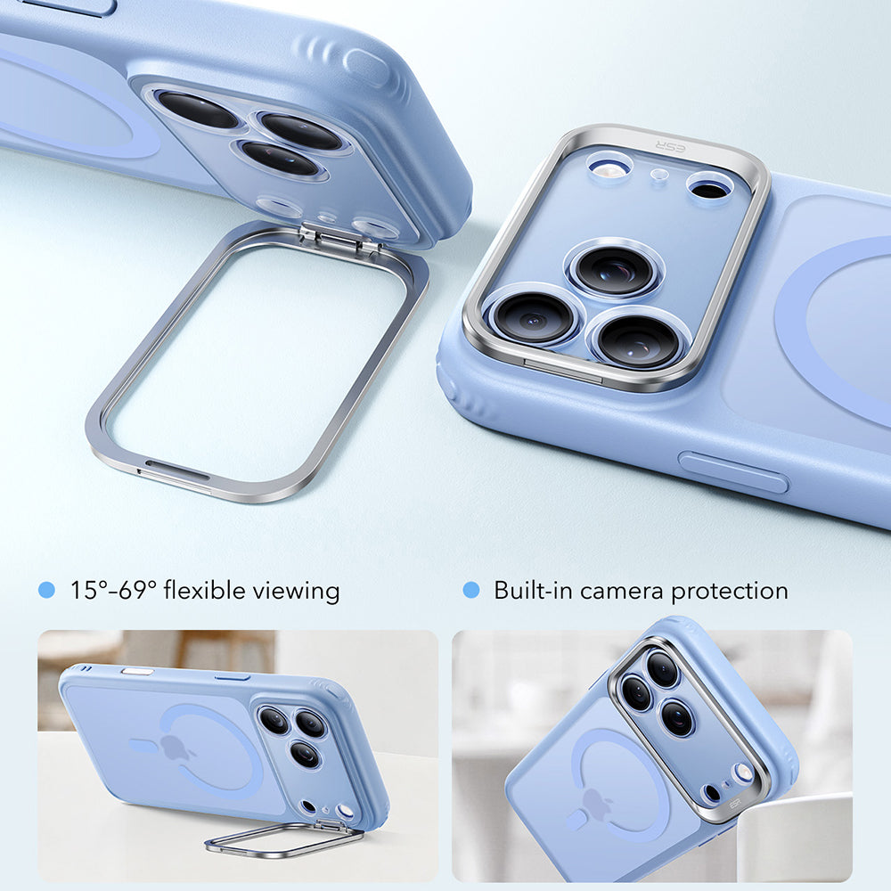 MagSafe-deksel for Apple iPhone 18 Pro Max / 17 Pro Max, ESR, Classic Hybrid Kickstand, Satinert blå